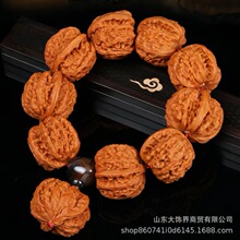 跨境厂家供应野生山核桃手持 野生山核桃把玩串 野生文玩核桃佛珠