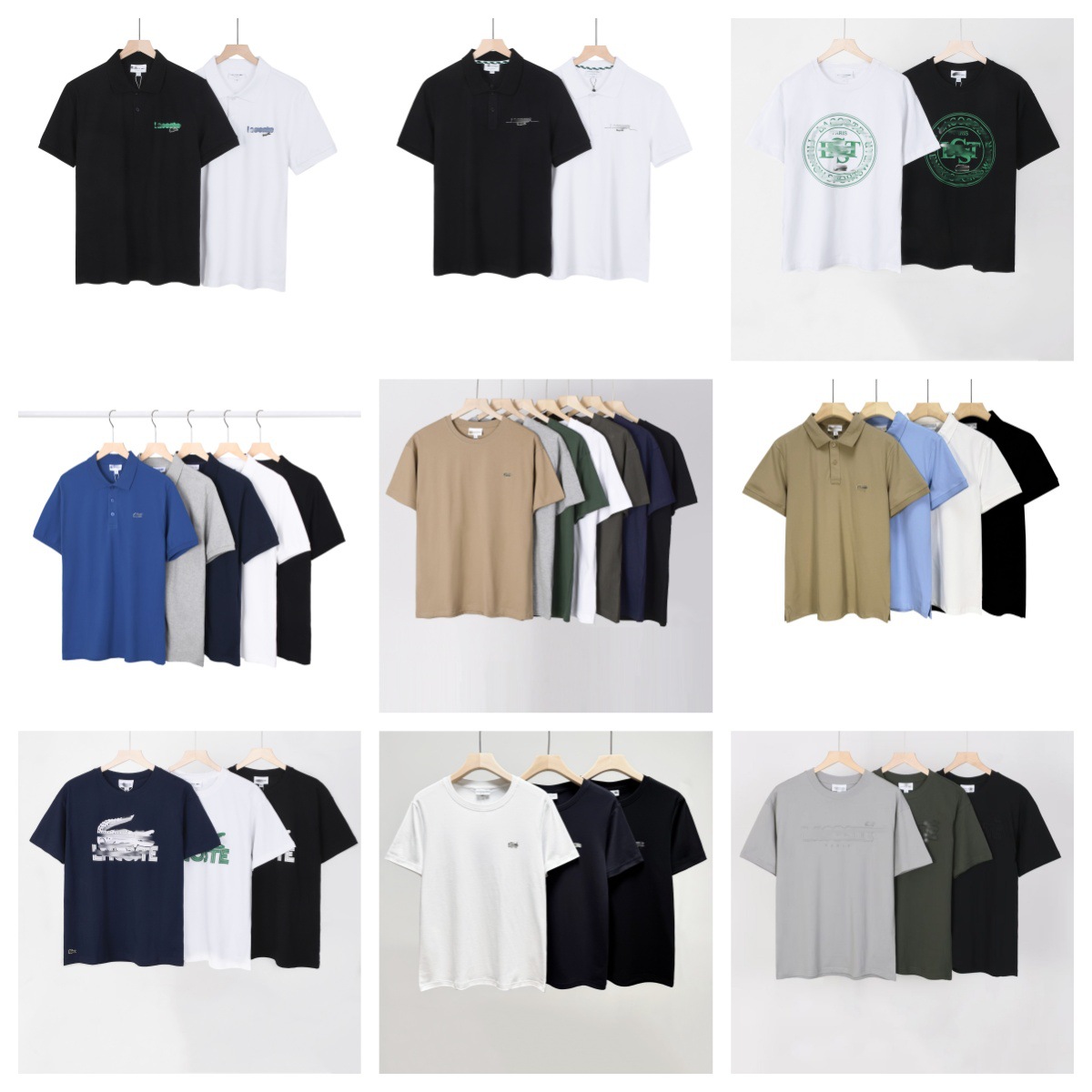 鳄鱼男士短袖T恤   男翻领  2024  夏季 新款 男士 棉 休闲  POLO