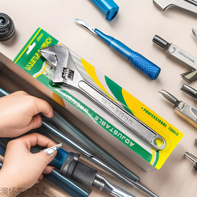 插卡扳手 大开口管活多功能活动扳手加硬8寸0寸2寸活口板子批发