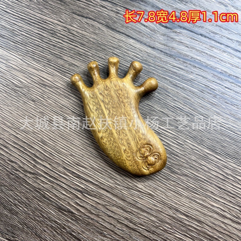 紫檀緑檀木櫛頭五歯円球経絡櫛頭皮首金糸檀木マッサージ櫛卸売り|undefined