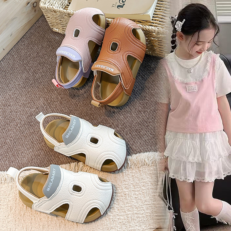 Children's Birkenstock Sandals 2026 Summer Korean Version Girls' Shoes Breathable Boys' Beach Shoes Outdoor Closed-Toe Birkenstock Shoes