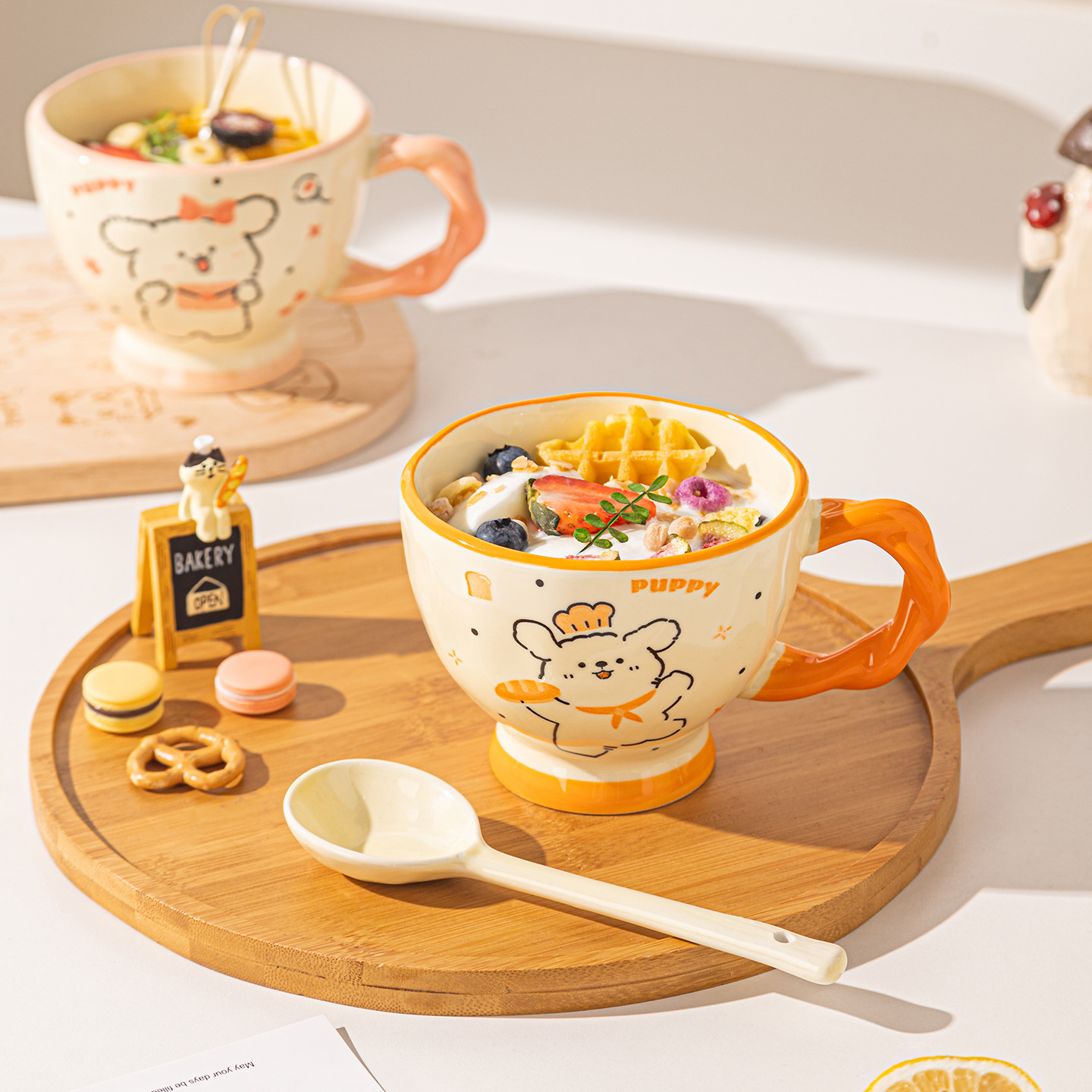 Tazas de cerámica de caricatura para parejas tazas de café tazas de desayuno regalo lindas tazas de marca caseras tazas de agua caja de regalo