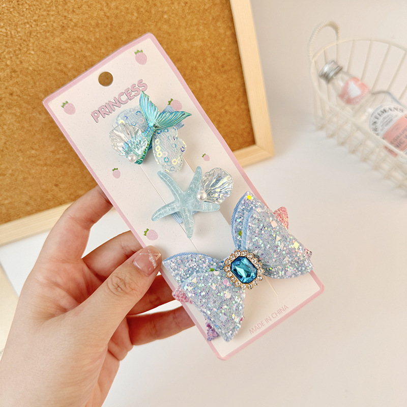 Sweet Style Girl'S Sweet Fish Tail Cloth Hair Clip