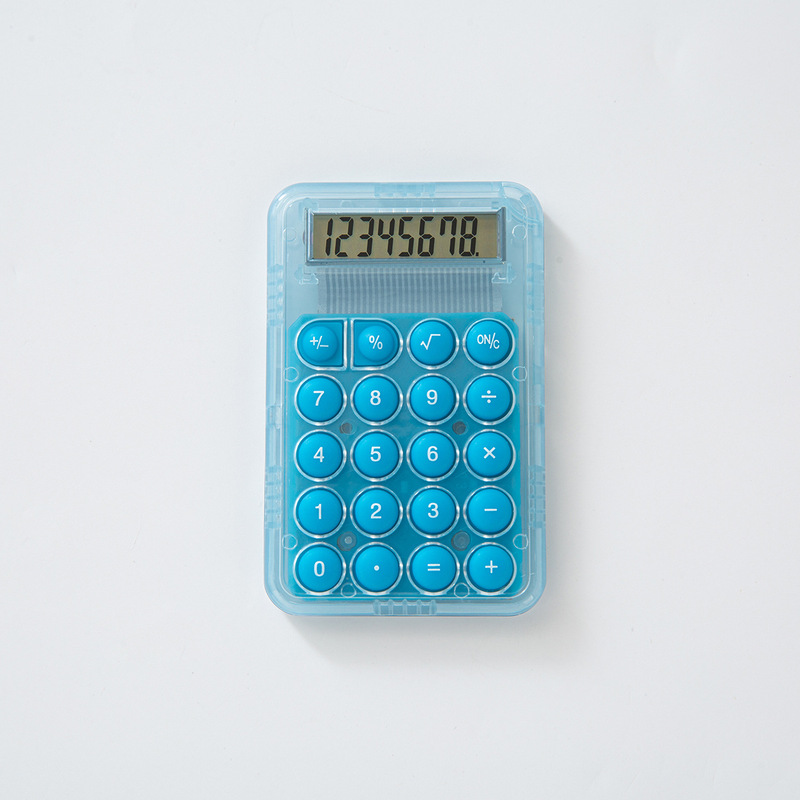 跨境高颜值迷你透明小可爱计算器掌上口袋便携式糖果色学生礼品|undefined