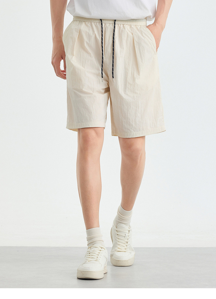 Quần short thể thao nam vải lưới thoáng khí, khô nhanh, dáng 5 phân — Xanh navy chi tiết 14