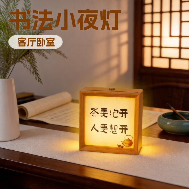 Calligraphy Night Light Photo Frame Display Stand Bedroom Bedside Lamp Led Atmosphere Light Birthday DIY Gift Picture Frame Wholesale Wooden Calligraphy Night Light Photo Frame Display Stand Bedroom Bedside Lamp Led Atmosphere Light Birthday DIY Gift Picture Frame Wholesale Wooden