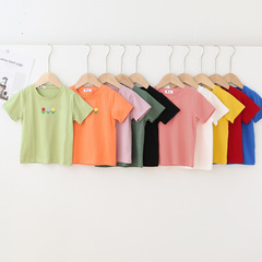 Xintaiyuan Girls Cute Flower Cartoon Short-Sleeve Baby Korean Version T-Shirt 2023 Summer New Arrival Children's Casual Top
