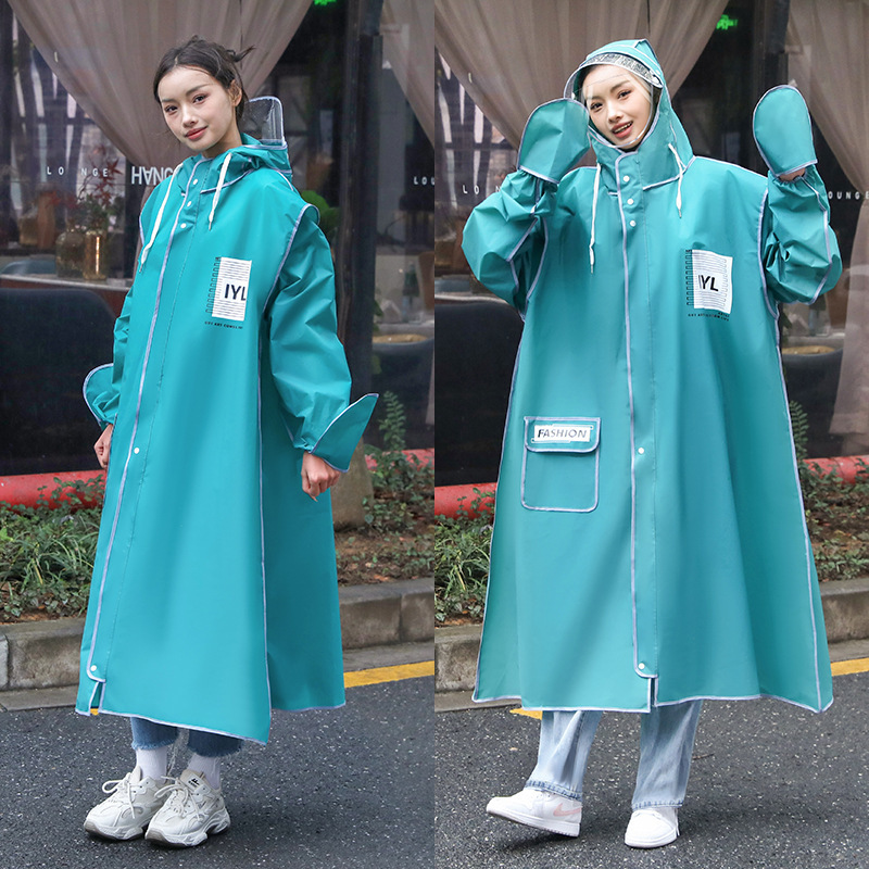 Women's Raincoat for Electric Scooters, Adult Outerwear, Thickened Single-Person Riding Rain Poncho, One-Piece Zippered Windbreaker Style Upgrade