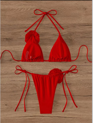 140g Weight Sexy Feel Of Sensation Mid Waist Panties Waist Bikini Panties Style Bralette Bra Category Nylon, Spandex Fabric Type 2 Pieces Set Quantity Swimming Pool Occasion Solid Color Pattern Women's Gender Women's Solid Color 2 Pieces Set Bikinis Swimwear 12