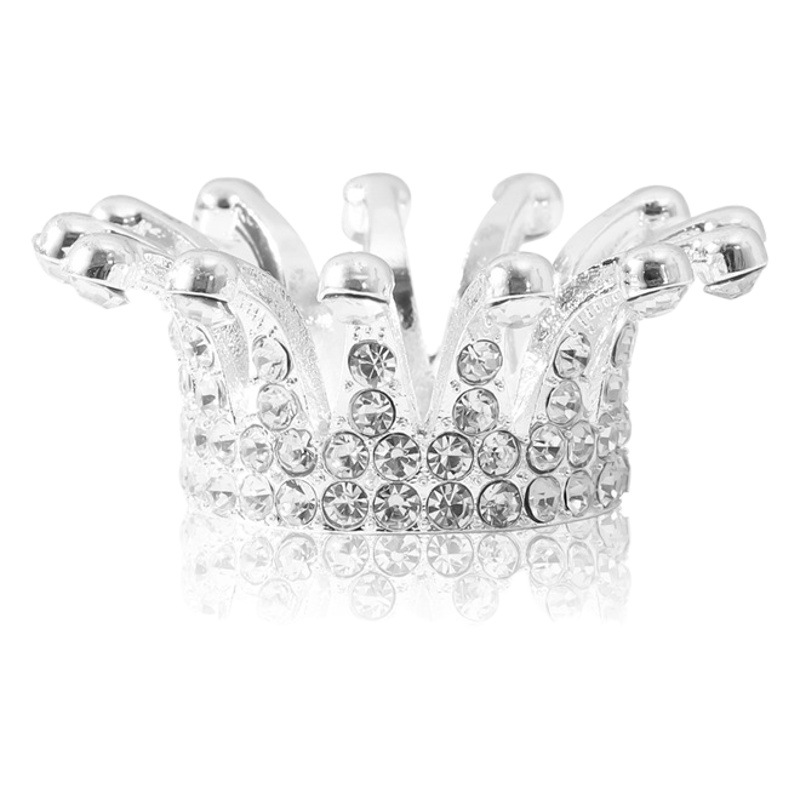 Nuevo arte de uñas con corona de diamante pluma titular vintage oro y aleación de plata maquillaje pluma titular de la pluma de Arte de uñas