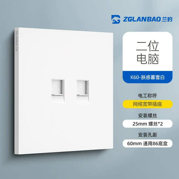 Double -port network cable computer socket