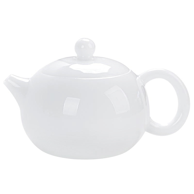 氷翡翠磁器西施ポット天井家庭用茶セラミックティーポット徳化白磁個人用シングルポットハイエンド|undefined