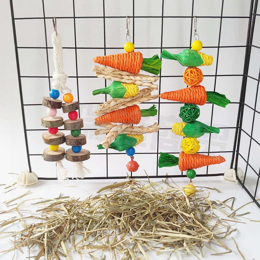 Трансграничная Новая игрушка-Хомяк молярная нить Укус кролика Яблочная деревянная нить Тоторо Play Может повесить морковную нить