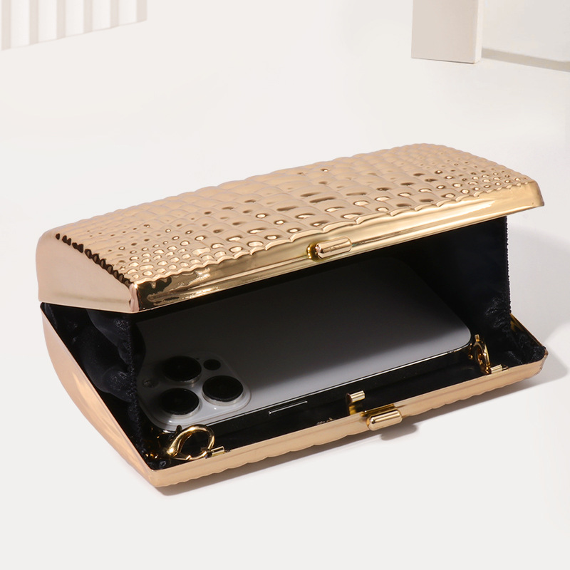 Acrylic Material Arylic Solid Color Snakeskin Square Evening Bags