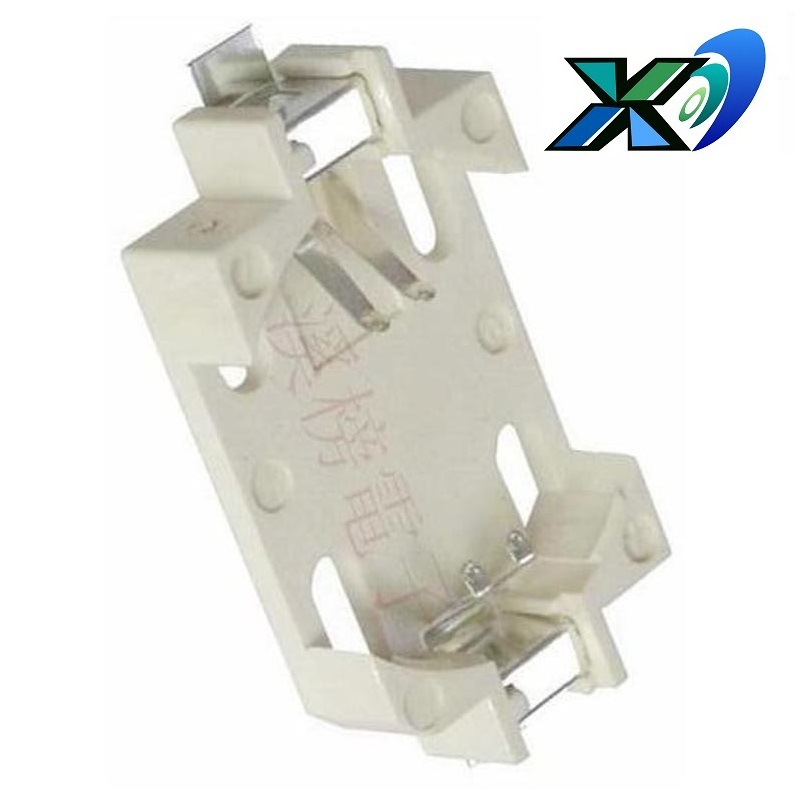 白色电池纽扣  电器 扭扣电池座  批发纽扣电池座  圆形纽扣