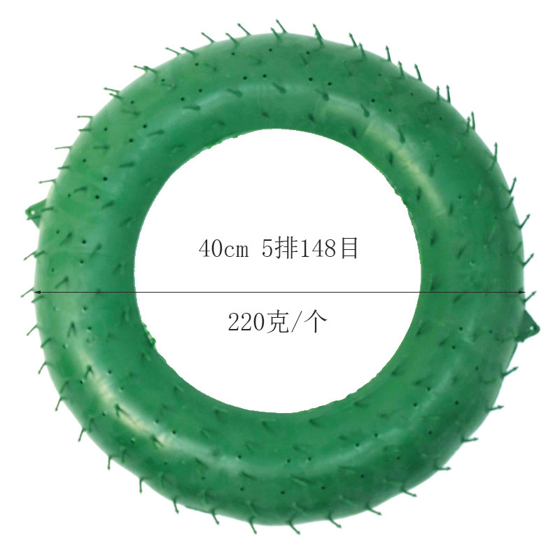 圣诞花环diy装饰塑料花环底圈15cm20cm25cm30cm35cm花圈仿真花环|undefined