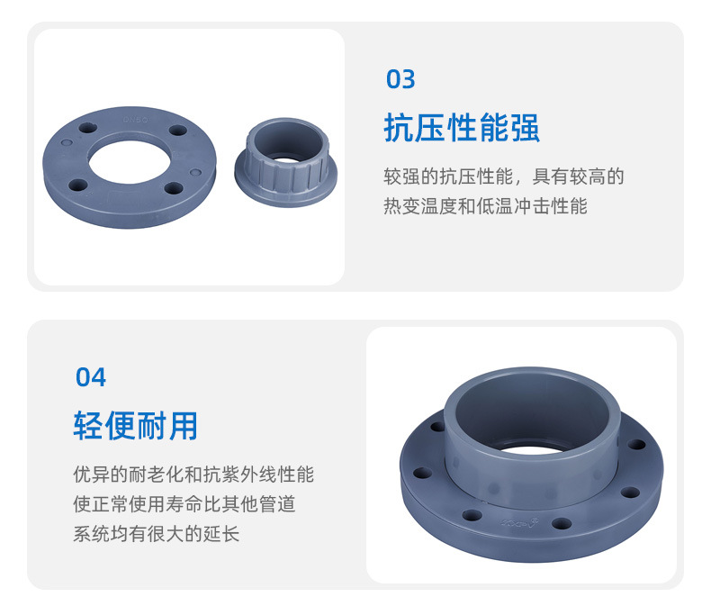 凯鑫KXPV厂家现货直销PVC-C活套法兰化工塑料法兰工业用CPVC法兰-阿里巴巴
