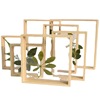 Scandinavian double-sided glossy creative photo frame, transparent plant lamp, sample, wooden jewelry