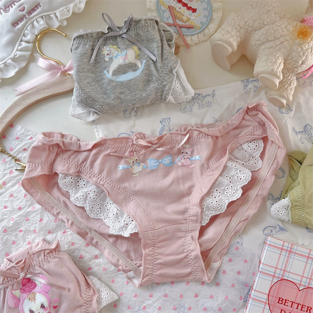 Японский милый брендовый хлопковый удобный underwear для учащихся младших классов, штаны, брюки, акцент на бёдрах