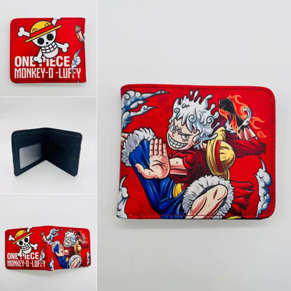 One Piece One Piece Cartera de dibujos animados japoneses Luffy Choba Solon plegable estudiantes PU cartera de cuero corta