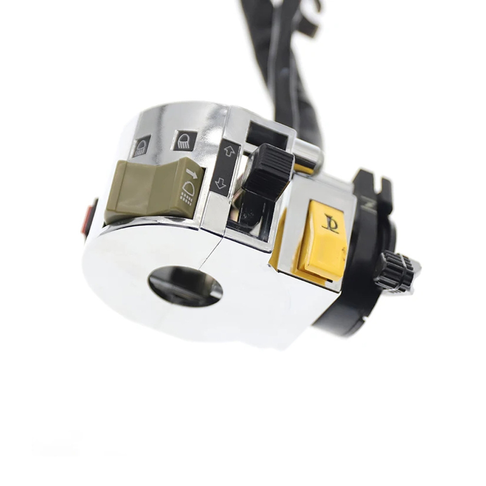 Montaje de interruptor de manillar de motocicleta modificado faro apagado ignición bocina de cambio de luz asiento de guardianas combinación de botón accesorio