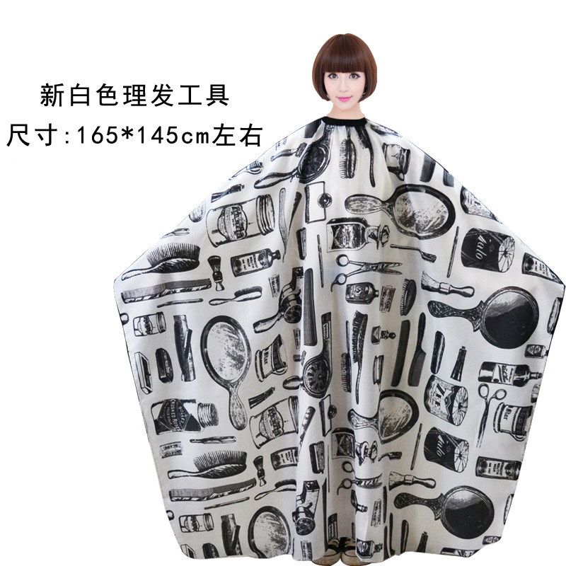 Tiktok Net rojo vintage cabeza de aceite profesional de peluquería y peluquería tela corte de pelo antiadherente más tamaño adulto peluquería babero