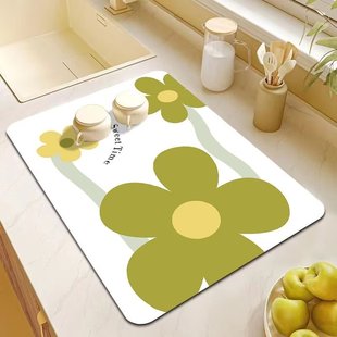 Household kitchen non-slip absorbent draining mat bathroom door diatom mud carpet bathroom door wear-resistant floor mat wholesale