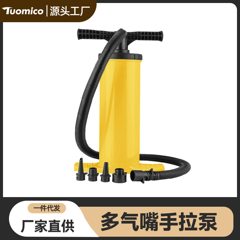 充气泵 手拉泵 充气筒 充气床手动充气筒便携气压表打气筒