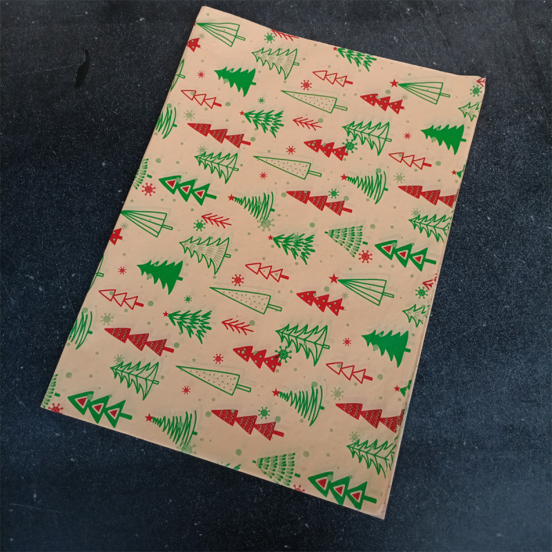 クロスボーダー袋入り20枚牛革色シドニー纸2色クリスマス用ギフト包装コピー用纸50X35CM|undefined
