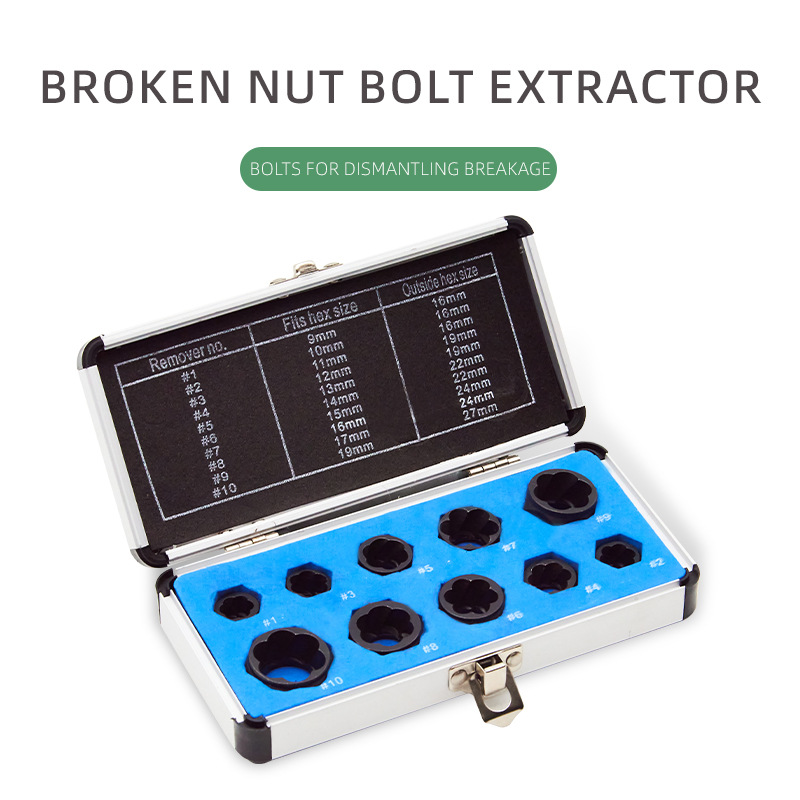 Extractor de perno de tuerca rota herramienta hexagonal manga tuerca de perno Extractor de alambre roto