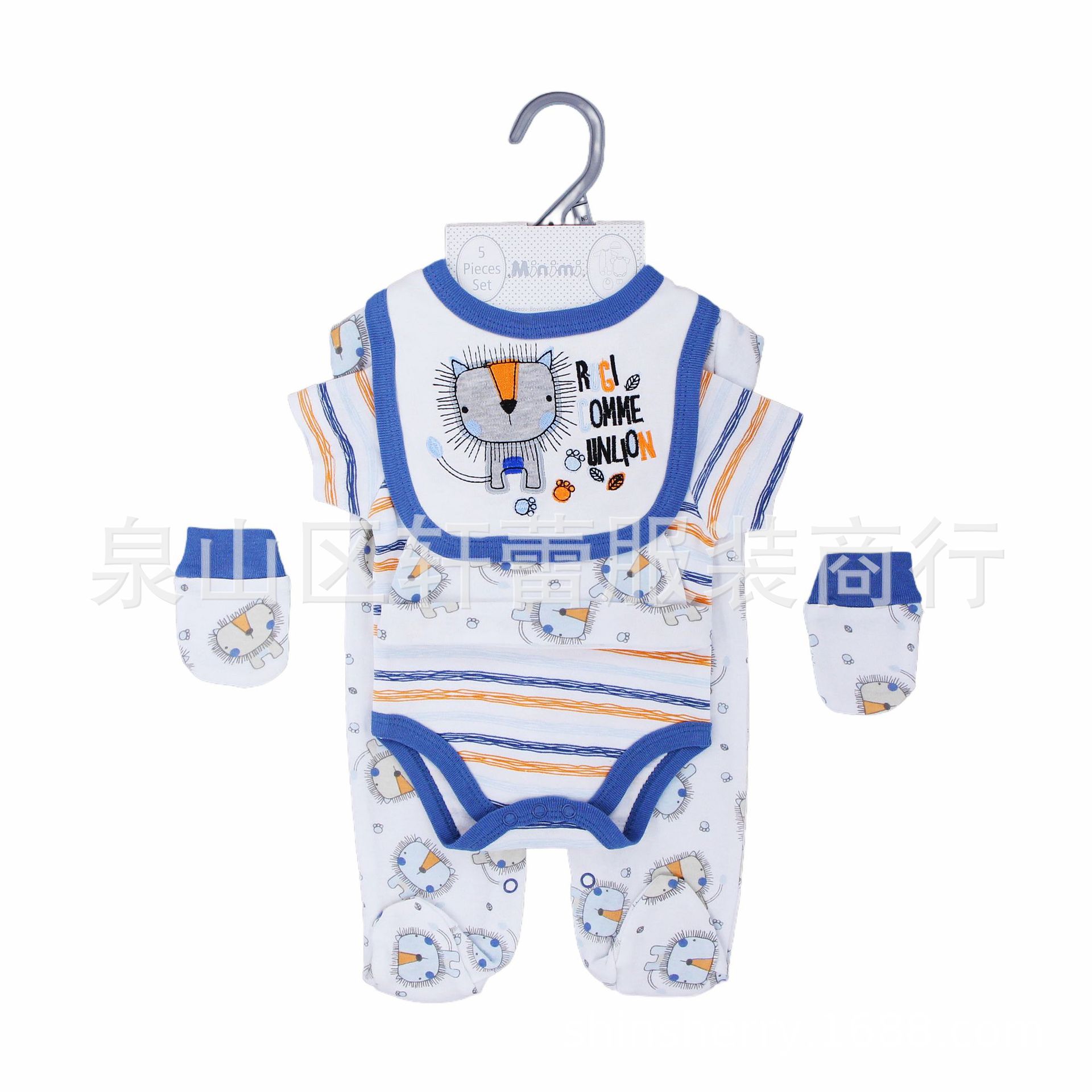 Conjunto de ropa para recién nacido, pelele de algodón puro, mono para bebé, ropa de bebé, ropa infantil transfronteriza europea y americana