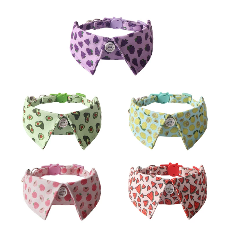 Amingge Новые товары для домашних животных Модернизированный милый фруктовый кошачий воротник с аксессуарами кошачье кольцо