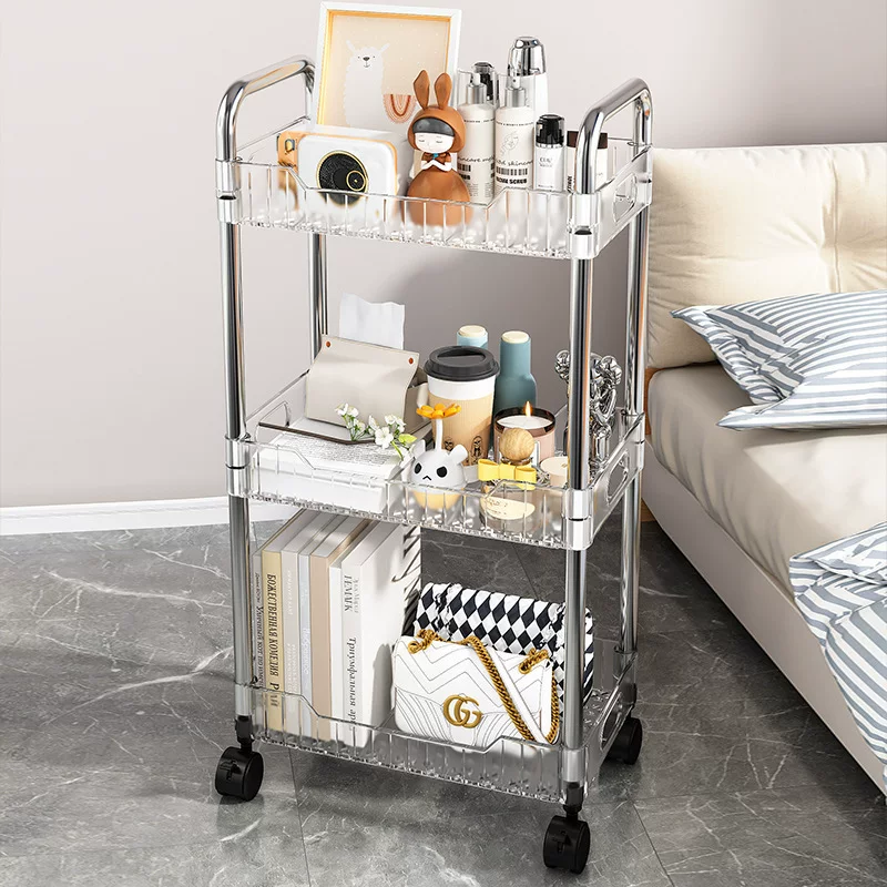 Аcrylic cart, книжный шкаф для кровати, многоуровневая система хранения