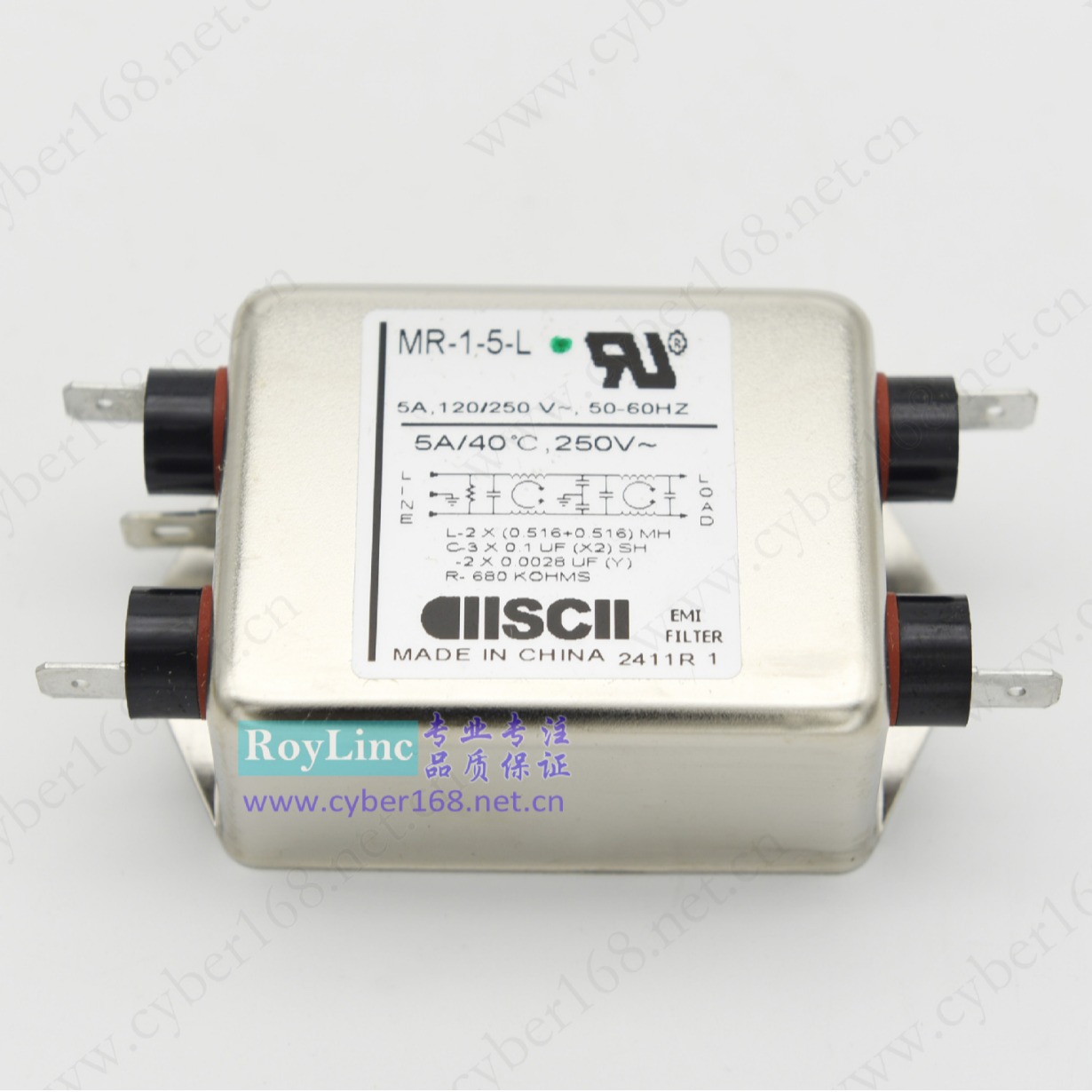 5ER1 F7185 6609031-9 Corcom 5A UL VDE MR-1-5-L SCII滤波器