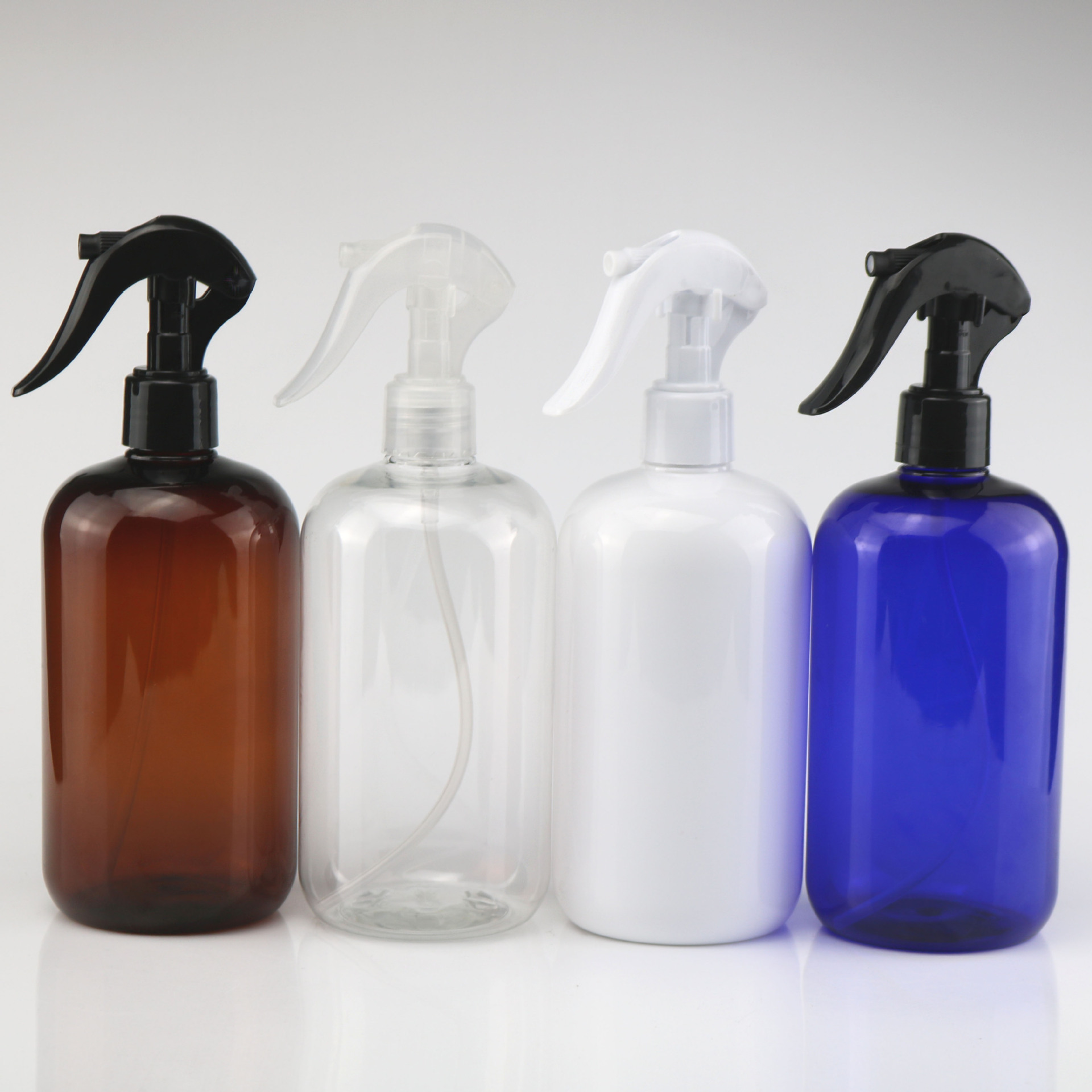 500lm矮胖瓶小老鼠手扣式喷枪化妆品包装纯露喷雾分装pet空瓶子