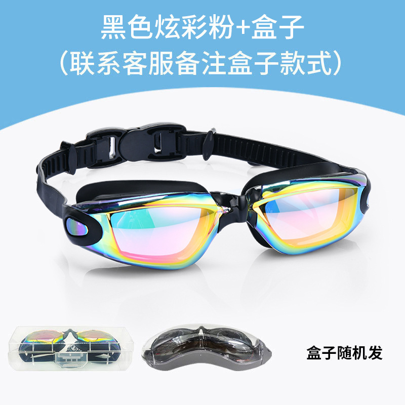 跨境游泳用品高清竞速成人泳镜防水防雾电镀游泳镜带度数硅胶泳镜|undefined