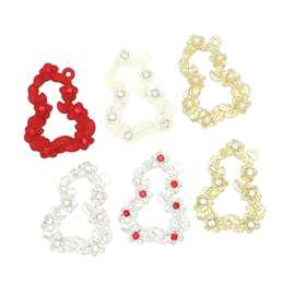 合金喷漆锆石镶嵌葫芦吊坠 镶嵌仿钻款 DIY手链项链耳饰饰品配件