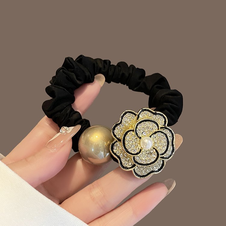 头绳高级感精致珍珠发绳女高弹力发圈女士皮套不伤发韩版发饰皮筋|undefined