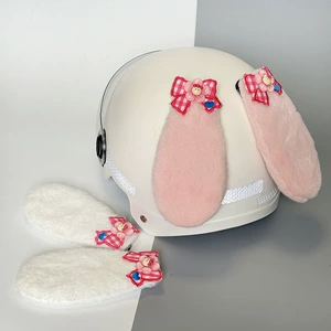 Helmet Rabbit Ears Decoration Cute Motorcycle Electric Car Helmet