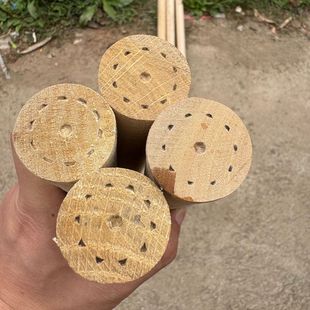 60/90cm Qingang Wood Handle Round Hole Hoe Hammer Head Car Connecting Rod Hoe Special Wooden Handle