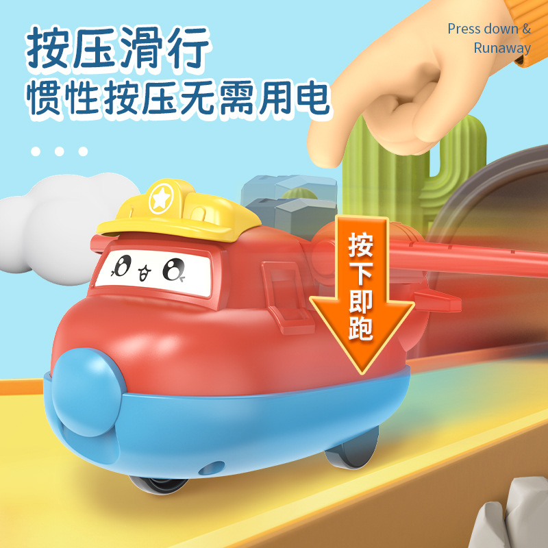 Carros de juguetes para niños presionando deslizamiento modelo de avión de dibujos animados bebé rastreando pequeños regalos divertidos juguetes al por mayor