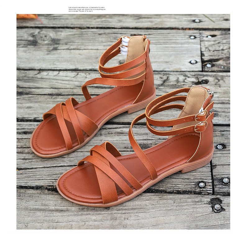 Women's Roman Style Solid Color Open Toe Roman Sandals display picture 19