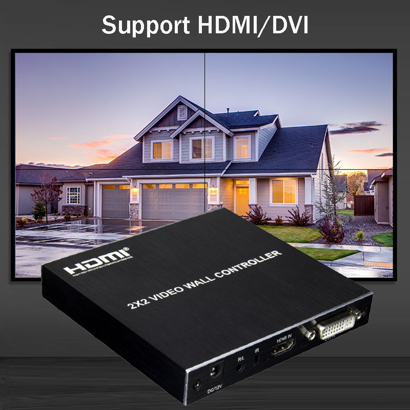 Transfronteriza Venta caliente HDMI uno-en-cuatro-salida TV controlador de pantalla de empalme de pared de cuatro imágenes pantalla HDMI máquina de empalme