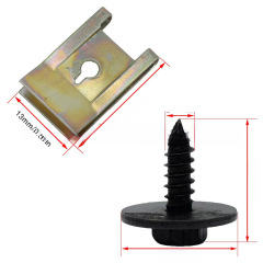 Self-tapping hex head black zinc-plated screws are suitable for BENZ car decoration and fastening gasket fixing.