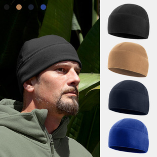 Cross-border Autumn and Winter Warm Hat Riding Hat Tactical Thickened Outdoor Warm Windproof Fleece Pullover Hat for Men and Women