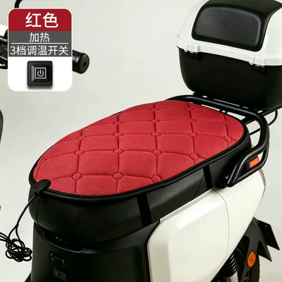 vehicle electric heated seat cushion, Electric car cushion - red-3-level-heating-temperature-control-switch