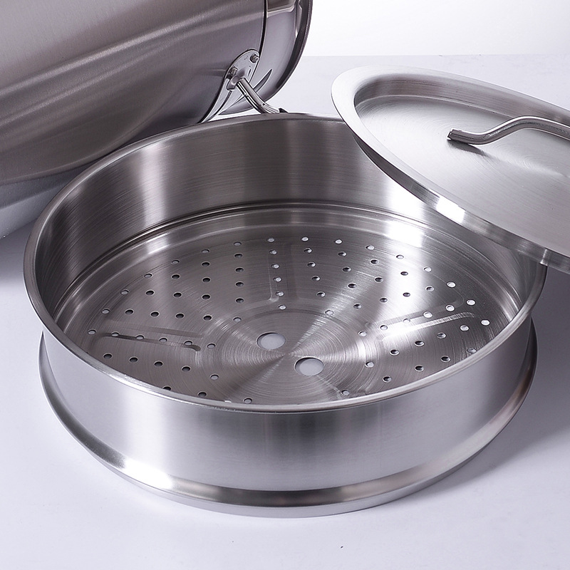 Cajón de vapor sonoro de acero inoxidable cuadrícula de vapor casero de vapor de pan al vapor de 16 - 36cm