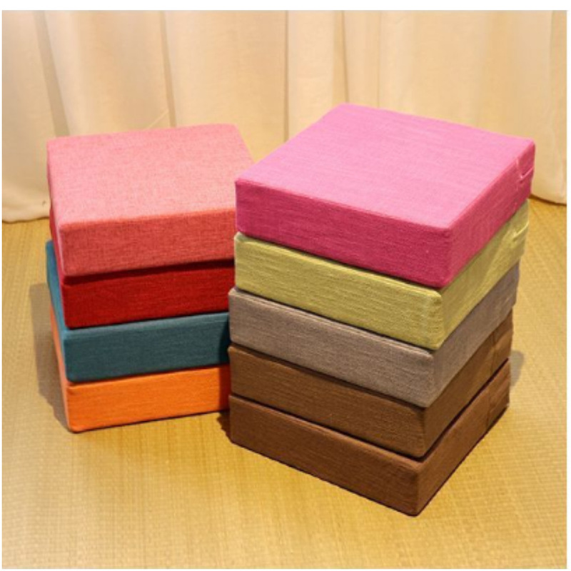 Linen Cushion Floor Removable and Washable Winter Thickened Futon Japanese Square Living Room Bedroom Tatami Coffee Table Cushion Linen Cushion Floor Removable and Washable Winter Thickened Futon Japanese Square Living Room Bedroom Tatami Coffee Table Cushion