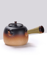 陶瓷侧把煮茶壶烧水壶套装陶壶黑白茶煮茶炉电陶炉煮茶陶瓷炉家用