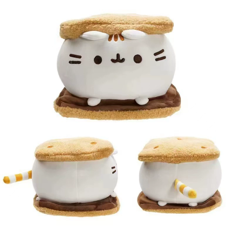Плюшевая игрушка, пончик для мороженого, кошка